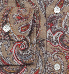 Barba Napoli Brown Paisley Shirt - Extra Slim - (BN11122217) - Parent