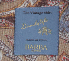 Barba Napoli Brown Paisley Shirt - Extra Slim - (BN11122217) - Parent