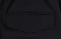 $500 Barba Napoli Dark Blue Solid Virgin Wool Pants - Slim - (BN526261) - Parent