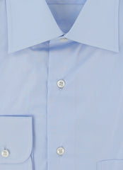 $925 Brioni Light Blue Solid Cotton Shirt - Slim - (BR821257) - Parent