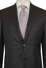 $8700 Brioni Dark Brown Wool Blend Plaid Suit - (BR24261) - Parent