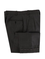 $8700 Brioni Dark Brown Wool Blend Plaid Suit - (BR24261) - Parent