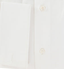 $550 Brioni White Solid Cotton Shirt - Slim - (BR55265) - Parent