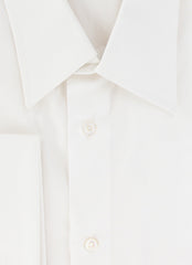 $550 Brioni White Solid Cotton Shirt - Slim - (BR55267) - Parent