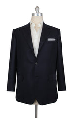 $8700 Brioni Dark Blue Cashmere Solid Sportcoat - (BR57257) - Parent