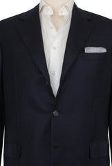 $8700 Brioni Dark Blue Cashmere Solid Sportcoat - (BR57257) - Parent