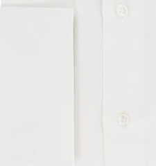 $625 Brioni White Solid Cotton Shirt - Slim - (BR55262) - Parent