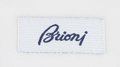 $625 Brioni White Solid Cotton Shirt - Slim - (BR55262) - Parent
