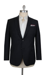 $6900 Brioni Midnight Navy Blue Wool Solid Sportcoat - 44/54 - (BR314264)
