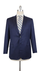 $8700 Brioni Navy Blue Wool Blend Solid Suit - (FDL51256) - Parent