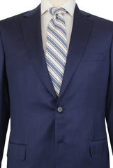 $8700 Brioni Navy Blue Wool Blend Solid Suit - (FDL51256) - Parent