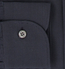 $930 Brioni Dark Blue Polka Dot Cotton Blend Shirt - Full - (BR552619) - Parent