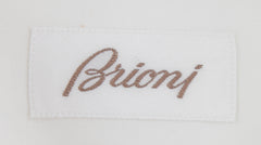$800 Brioni White Solid Cotton Shirt - Slim - (BR552616) - Parent