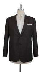 $6300 Brioni Brown Wool Plaid Sportcoat - 42/52 - (BR57256)