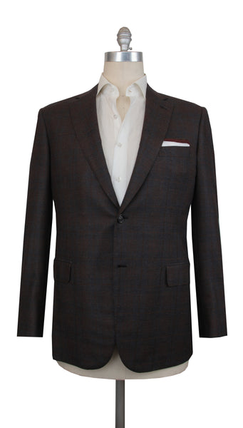 $6300 Brioni Brown Wool Plaid Sportcoat - (BR57256) - Parent