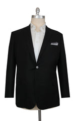 $6300 Brioni Black Wool Solid Sportcoat - (BR314262) - Parent