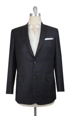 $6300 Brioni Dark Gray Wool Blend Fancy Sportcoat - 40/50 - (BR57253)