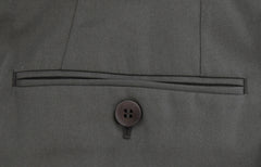 $995 Brioni Olive Green Solid Cotton Pants - Slim - (BR1016252) - Parent