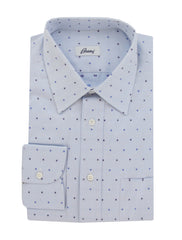 $550 Brioni Light Blue Fancy Cotton Shirt - Slim - 15.75/40 - (BR125253)