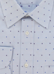 $550 Brioni Light Blue Fancy Cotton Shirt - Slim - (BR125253) - Parent