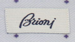 $550 Brioni Light Blue Fancy Cotton Shirt - Slim - (BR125253) - Parent