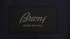 $930 Brioni Dark Blue Solid Silk Blend Shirt - Slim - (BR552620) - Parent