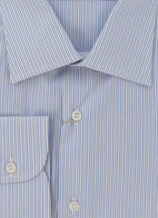Brioni Light Blue Striped Cotton Shirt - Slim - (BR37243) - Parent