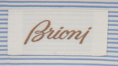 Brioni Light Blue Striped Cotton Shirt - Slim - (BR37243) - Parent