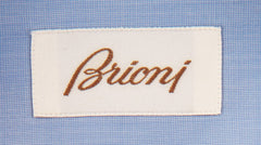 $800 Brioni Light Blue Solid Cotton Shirt - Slim - (BR821258) - Parent