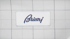 Brioni Light Gray Window Pane Cotton Shirt - Slim - (BR8112211) - Parent