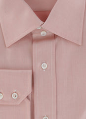 $800 Brioni Orange Solid Cotton Shirt - Slim - (BR55268) - Parent