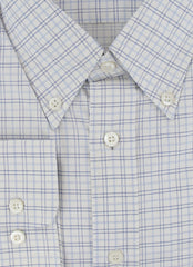 $550 Brioni Blue Plaid Cotton Shirt - Slim - (BR821251) - Parent