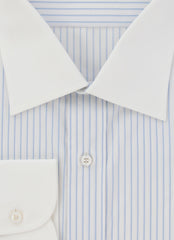 Brioni Light Blue Striped Cotton Shirt - Slim - (BR37244) - Parent