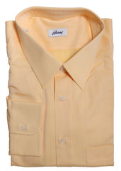 Brioni Yellow Striped Cotton Shirt - Slim - 17.5/44 - (SH326225)