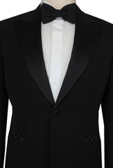 $7200 Brioni Black Wool Tuxedo - (BR44261) - Parent