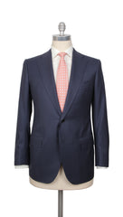 Cesare Attolini Navy Blue Super 160's Solid Suit - (CA2162214) - Parent