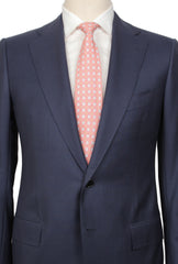 Cesare Attolini Navy Blue Super 160's Solid Suit - (CA2162214) - Parent
