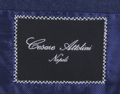 $8150 Cesare Attolini Navy Blue Super 150's Window Pane Suit - (CA99267) - Parent
