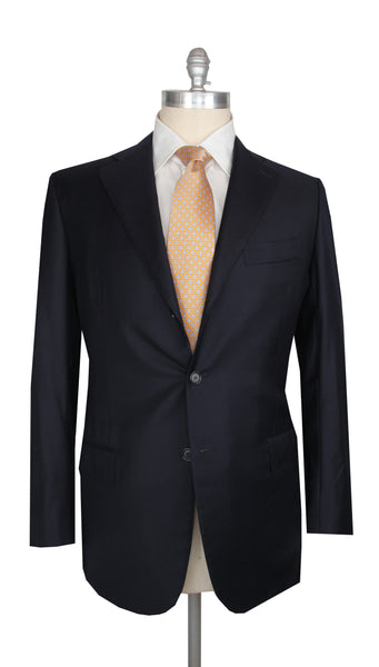 $6900 Cesare Attolini Dark Blue Super 170's Solid Suit - (CA99264) - Parent