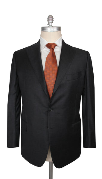 $7400 Cesare Attolini Dark Gray Super 170's Solid Suit - (CA99263) - Parent
