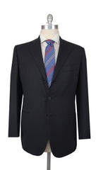 $7670 Cesare Attolini Dark Blue Wool Solid Suit - (CA712251) - Parent