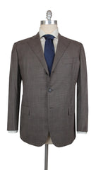 $8450 Cesare Attolini Brown Super 170's Plaid Suit - 46/56 - (CA424252)