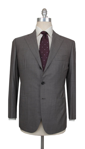 $8450 Cesare Attolini Gray Super 150's Solid Suit - (CA424251) - Parent