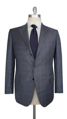 $7150 Cesare Attolini Blue Super 150's Plaid Suit - 44/54 - (CA99269)