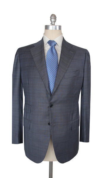 $8150 Cesare Attolini Blue Super 170's Plaid Suit - (CA1021261) - Parent