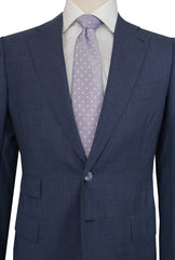 $7975 Cesare Attolini Blue Wool Window Pane Suit - (CA829267) - Parent