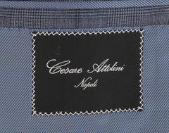$10000 Cesare Attolini Blue Wool Window Pane Suit - (CA829268) - Parent