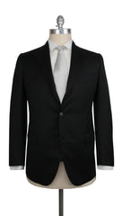Cesare Attolini Black Wool Solid Suit - 44/54 - (CA103232)