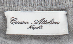 Cesare Attolini Gray Cashmere Crewneck Sweater - (CA122320232) - Parent
