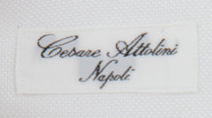 $774 Cesare Attolini White Solid Cotton Shirt - Slim - (CA521264) - Parent
